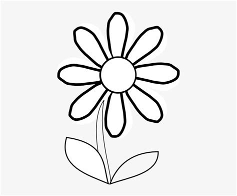 Flower Stem Clipart Black And White | Best Flower Site