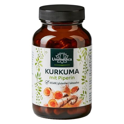 Turmeric with piperine 90 capsules from Unimedica, - Narayana Verlag