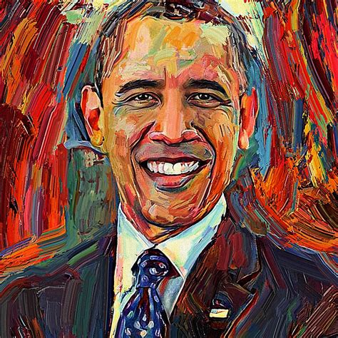 Barack Obama Portrait 2 Digital Art by Yury Malkov - Pixels