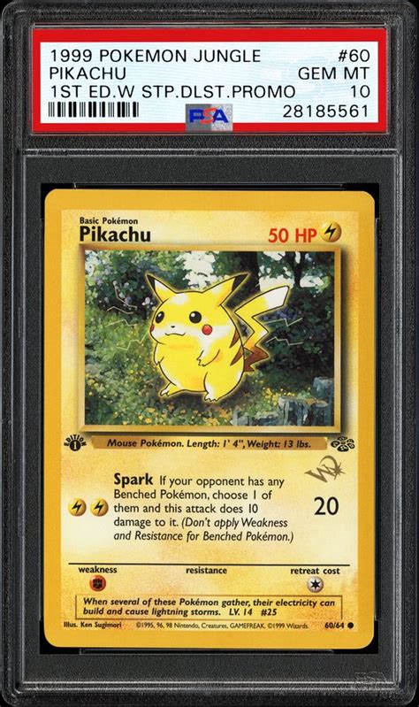 Auction Prices Realized TCG Cards 1999 POKEMON JUNGLE Pikachu 1st ...