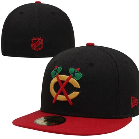 New Era Chicago Blackhawks 2-Tone 59FIFTY Fitted Hat - Black/Red - Shop ...