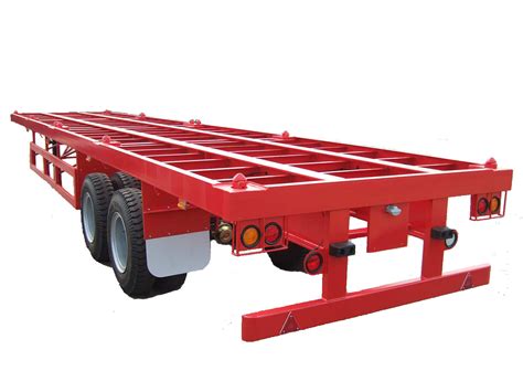 China 40′ Flatbed Semi-Trailer With 2 or 3 Axles - China Flatbed Trailer Trailer, Container Trailer