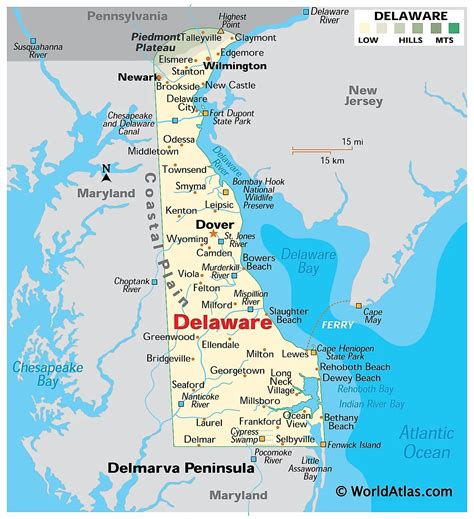 Exploring Delaware On A Map - Map Of The Usa