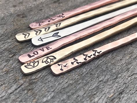 Hair Pin Hair Stick Metal Hair Pins Personalized Hair | Etsy