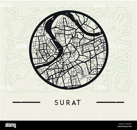 Abstract Surat City Map - Illustration as EPS 10 File Stock Vector Image & Art - Alamy