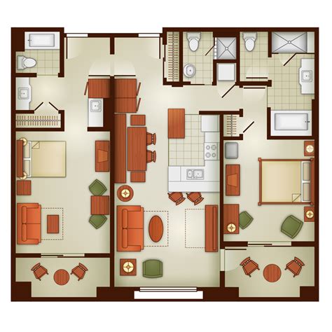 Disney Grand Californian 2 Bedroom Suite Floor Plan | Floor Roma