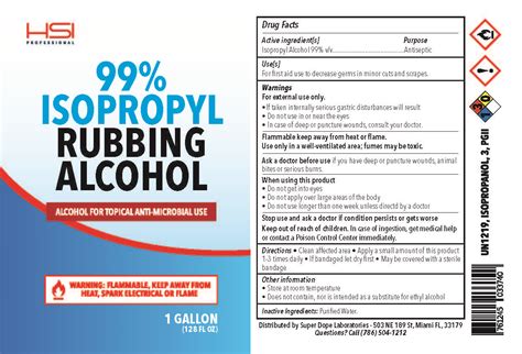 32 Isopropyl Alcohol Warning Label Labels 2021 | Images and Photos finder