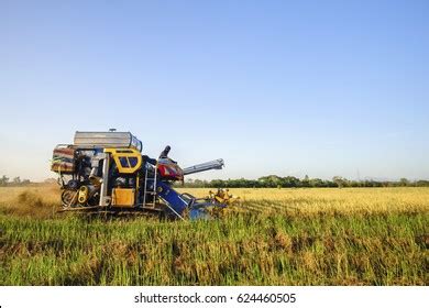 Combine Harvester Harvesting Rice Stock Photo 624460505 | Shutterstock