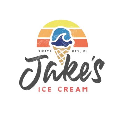 Jake's Ice Cream on Siesta Key menu in Sarasota, Florida, USA