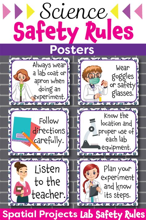 Science Safety Rules Posters | Science safety, Science safety rules, Science lab safety rules