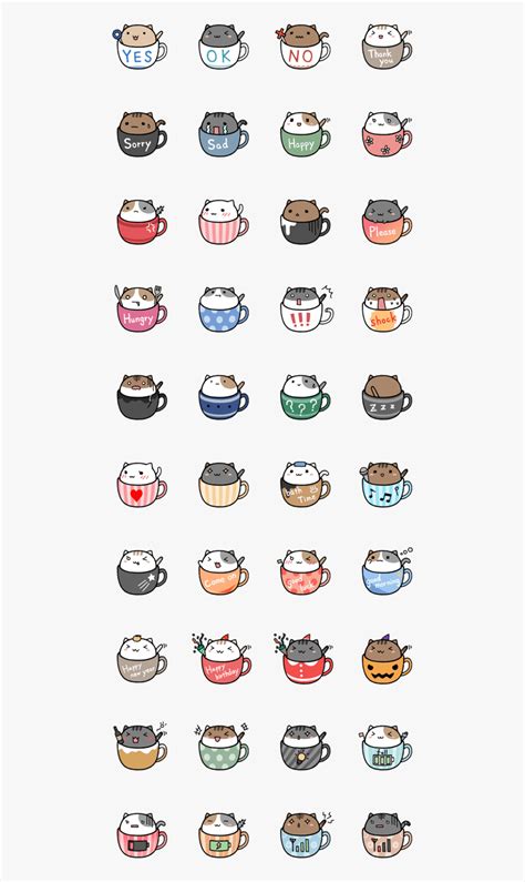 Cute Cat In A Cup Drawing , Free Transparent Clipart - ClipartKey