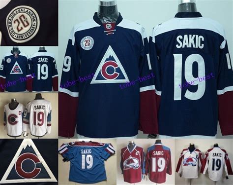 Discount Colorado Avalanche Hockey Jerseys 19 Joe Sakic Jersey Home ...