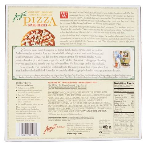 Amy S Margherita Pizza Nutrition Facts | Besto Blog