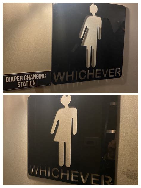 Bathroom signs at a restaurant : r/signs