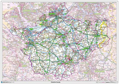 Cheshire County Map : XYZ Maps