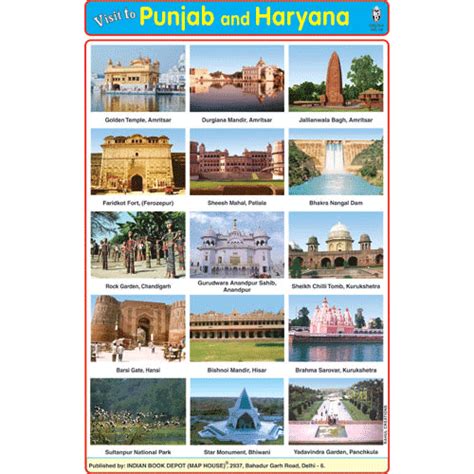 PUNJAB AND HARYANA CHART SIZE 12X18 (INCHS) 300GSM ARTCARD