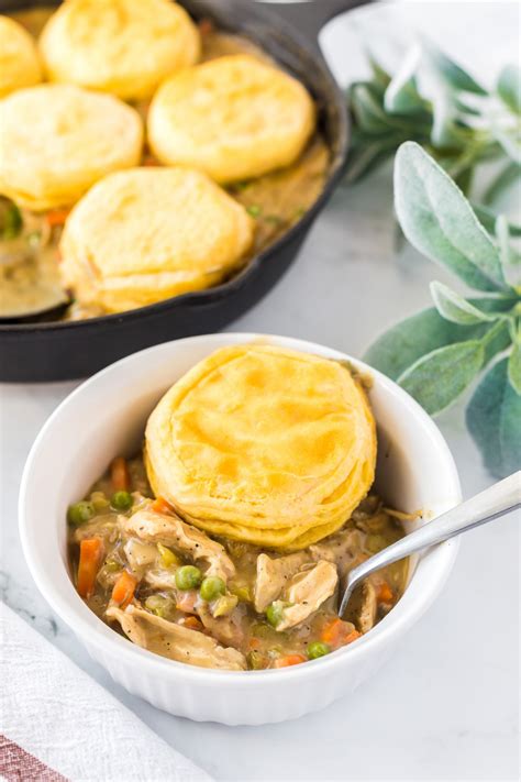 Crustless Chicken Pot Pie (with Biscuits) - Southern Cravings