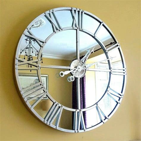 Large Round Mirror 80cm Skeleton Wall Clock - Mirror Ideas