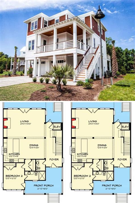 2 Story Beach House Floor Plans - floorplans.click