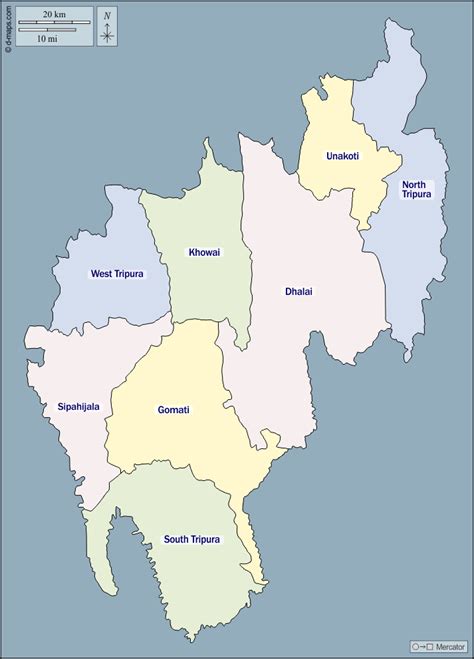 Tripura Political Map