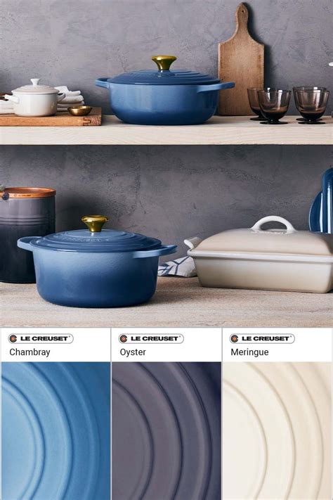 Le Creuset Chambray Blue Color Pairing Ideas in 2024 | Le creuset ...