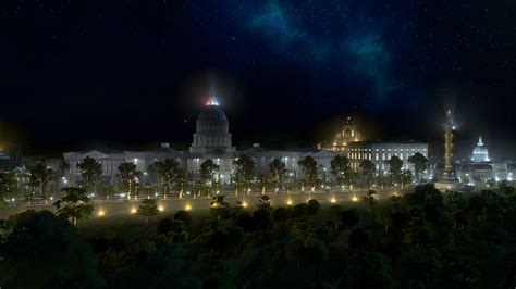 Capitol Hill at Night. : r/CitiesSkylines