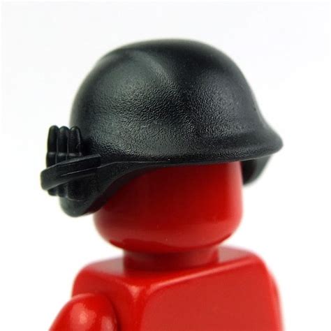 Lego Custom Minifig Accessories Brick Warriors Military Helmet (black)