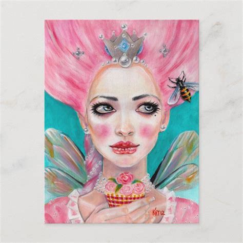 Marie Antoinette Cupcake Faerie - Queen Bee Postcard | Zazzle.com in ...