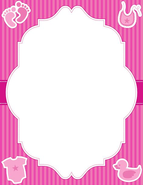 Baby Girl Border: Clip Art, Page Border, and Vector Graphics | Baby ...