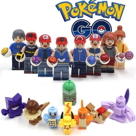 Pokemon Go Lego Mini Figures Building Blocks Minifigures Block Build ...