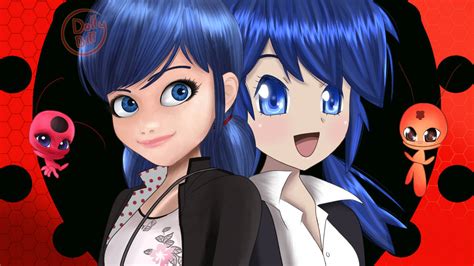 Miraculous Ladybug - Marinette-Bridgette by DollyBitt on DeviantArt