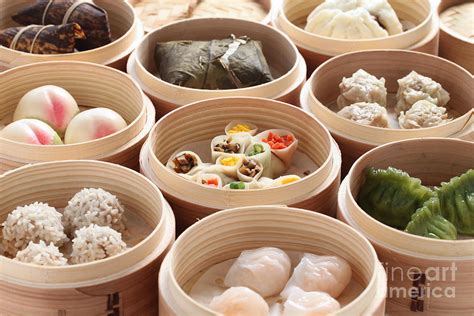 Yumcha Dim Sum In Bamboo Steamer Photograph by Bonchan