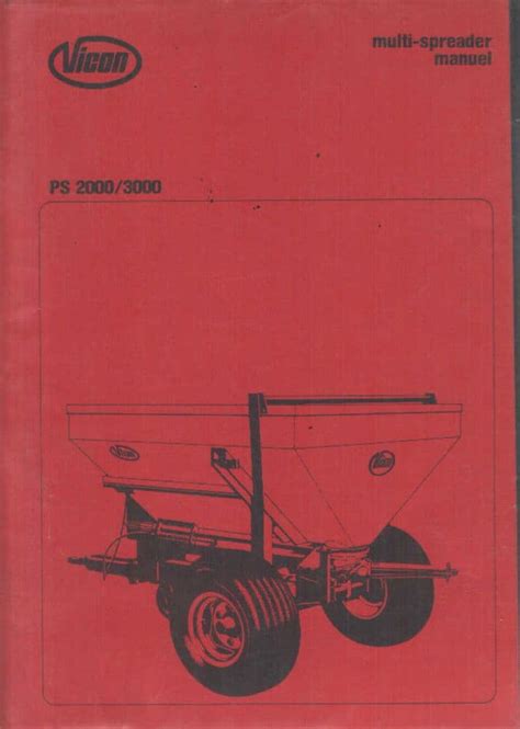 Vicon Fertiliser Multi Spreader PS2000 & PS3000 Operators Manual - PS ...