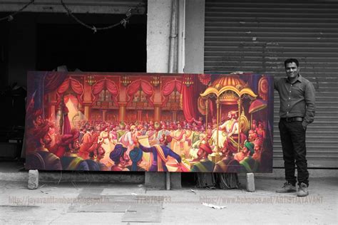 Chhatrapati Shivaji Maharaj Rajyabhishek PaintingSize by 10feet X 4feetOil on Canvas | Painting ...