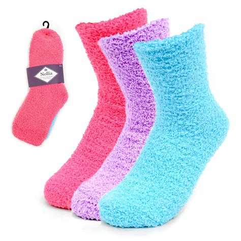 Nollia Assorted Warm & Fuzzy Winter Socks for Women- Soft & Stretchy ...