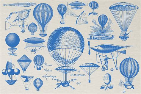 Vintage Hot Air Balloons Photoshop Brushes | 2 Lil' Owls Studio