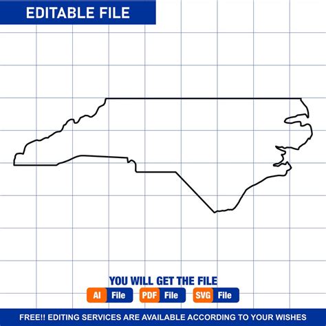 North Carolina Outline SVG Files North Carolina Cut Files United States ...