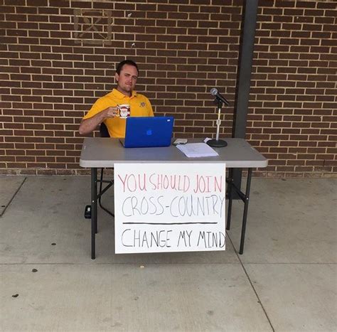 Our school’s cross country coach doing some recruiting : r/teenagers