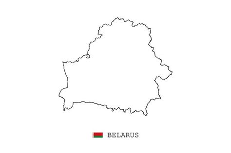 Belarus, Byelorussia map line