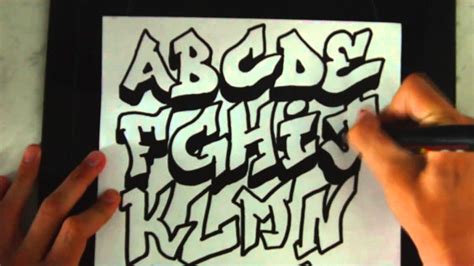 Como dibujar letras 3d de grafiti de A a Z - YouTube