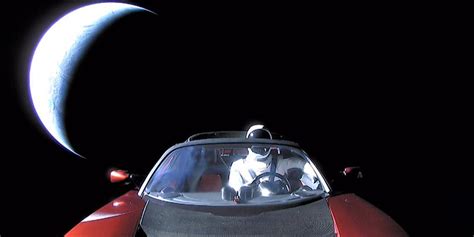 Last photo of Starman and Tesla Roadster after Falcon Heavy launch - Business Insider