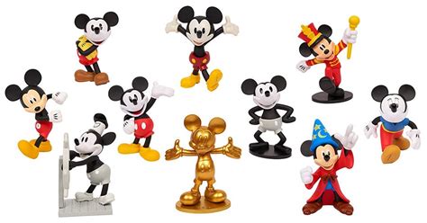 Disney 90 Years of Magic Mickey Mouse Figure 10-Pack [Hassle Free Packaging] - Walmart.com