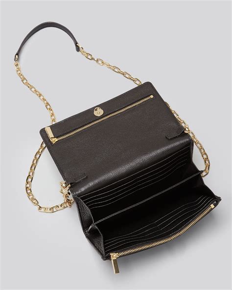 Lyst - Tory Burch Mini Bag Robinson Chain Wallet in Black