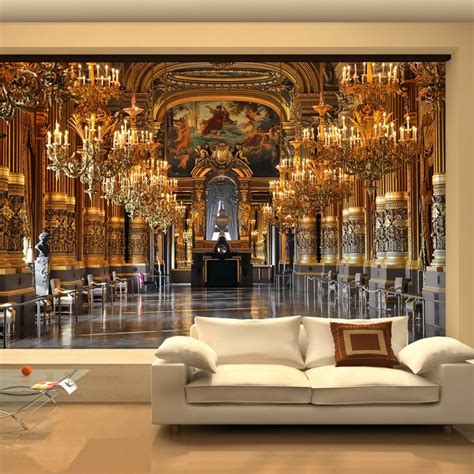 Large 3D wallpaper mural European minimalist living room sofa bedroom wallpaper backdrop Palace ...