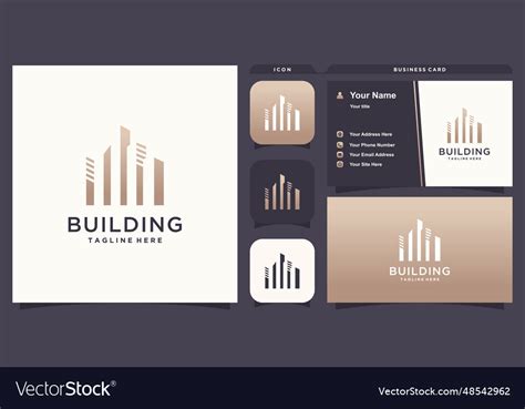 Building logo design for business premium Vector Image