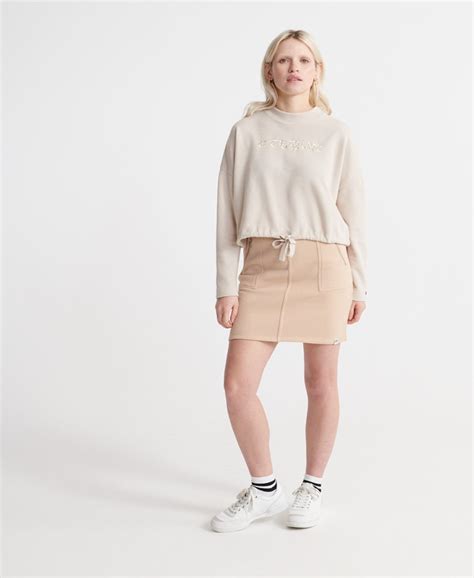 Womens - Valley Sweat Skirt in Semolina | Superdry UK