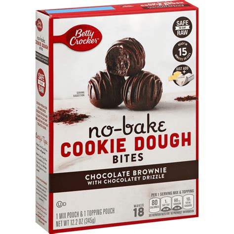 Betty Crocker Cookie Dough, No-Bake, Chocolate Brownie with Chocolatey Drizzle, Bites | Shop ...