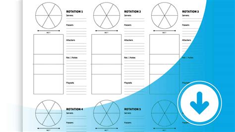 6 court chart worksheet - The Art of Coaching Volleyball