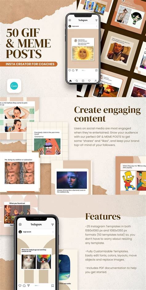 Gifs & Memes CANVA Templates | Templates, Instagram graphics, Instagram ...