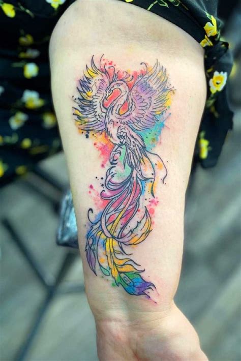 Discover 72+ rainbow phoenix tattoo latest - in.cdgdbentre